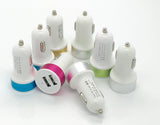 Matte Universal Dual USB 2 Port Colorful Car Charger 2.1A / 1A Auto Power Adapter