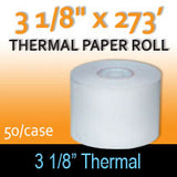 3 1/8'' x 273'  THERMAL PAPER ROLL