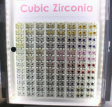 FOUR DIDE BODY JEWELRY MICROPAVE CUBIC ZIRCONIA 450CT 0.79 EACH