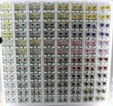 FOUR DIDE BODY JEWELRY MICROPAVE CUBIC ZIRCONIA 450CT 0.79 EACH