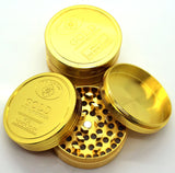 GOLD TOBACCO GRINDER 3 PART