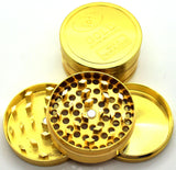 GOLD TOBACCO GRINDER 3 PART