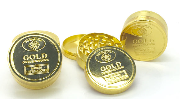 3 PART GOLD COIN TOBACCO GRINDER