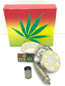 3 PIECE BULLET GRINDER METAL PIPE AND SCREEN