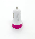 Matte Universal Dual USB 2 Port Colorful Car Charger 2.1A / 1A Auto Power Adapter