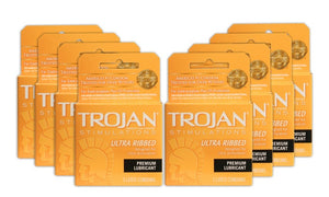 TROJAN ULTRA RIBBED PREMIUM LUBRICANT